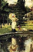 James Joseph Jacques Tissot In an English Garden Germany oil painting artist
